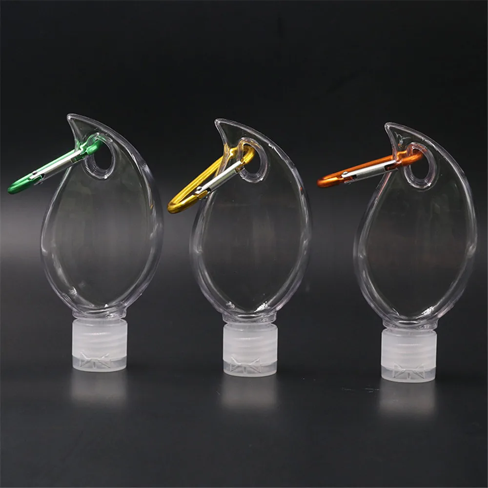 Переносная пустая многоразовая бутылка в форме сердца с кольцом для ключей