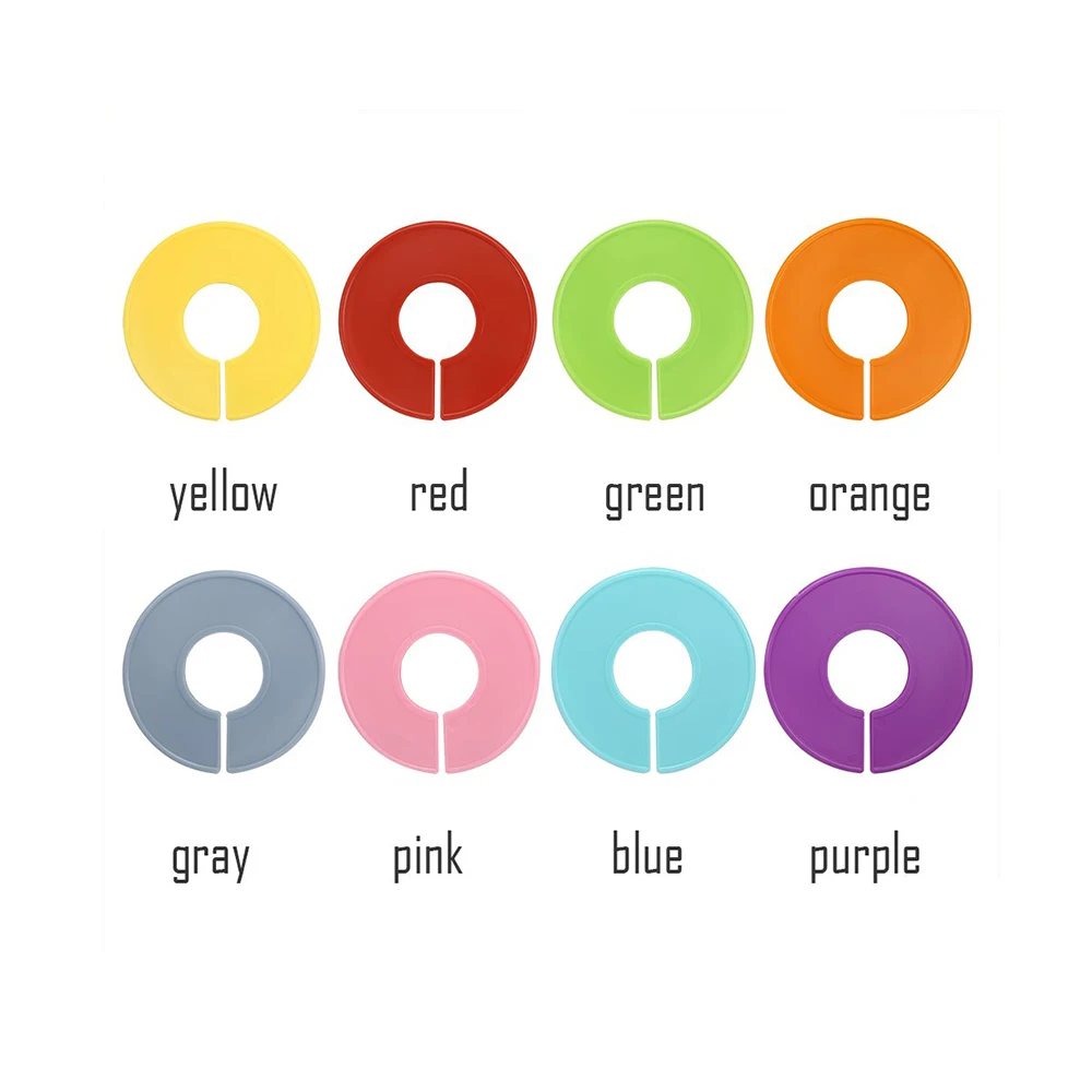24 + 1 шт/комплект Красочные DIY Размер одежды разделители круглые вешалки шкаф для