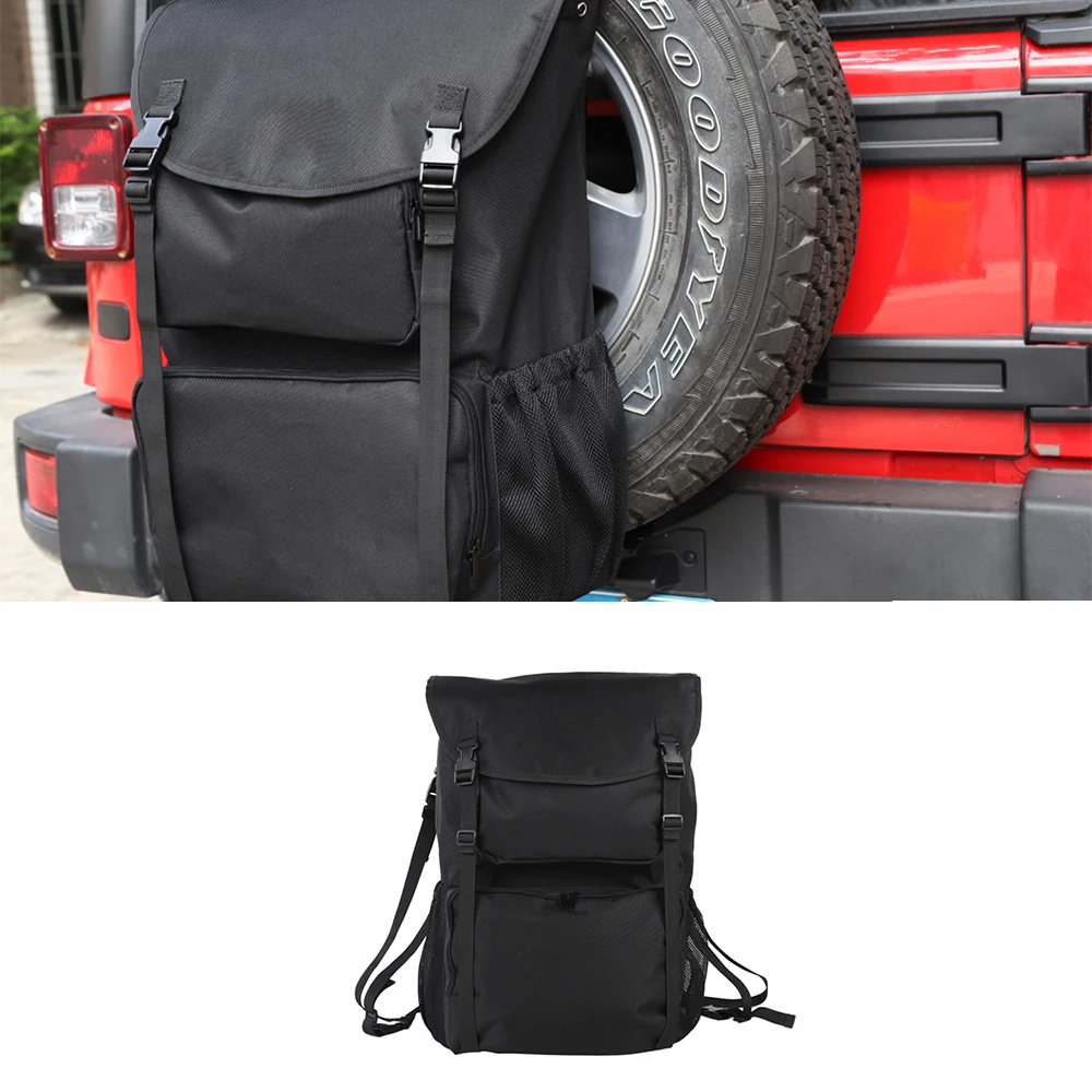

Spare Tire Trash Bag Backpack for Jeep Wrangler TJ JK JL Gladiator JT 1997-2022 for Suzuki Jimny 2019 2020 Car Accessories Black