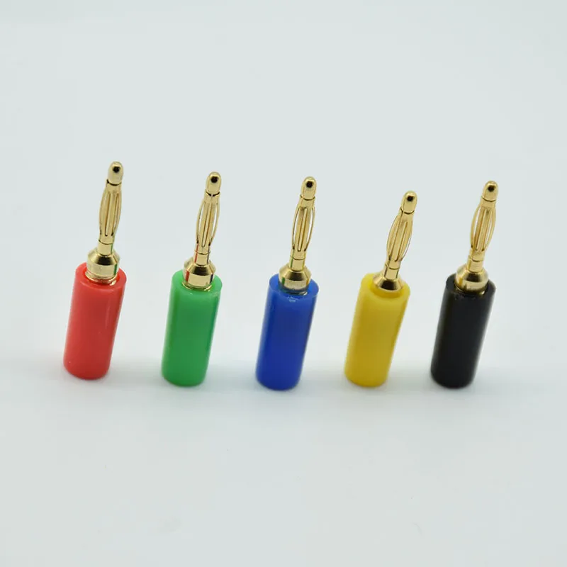 5 шт. позолоченный 2 мм разъем типа "банан" для усилителя динамика тестовые зонды разъем лучшая акция