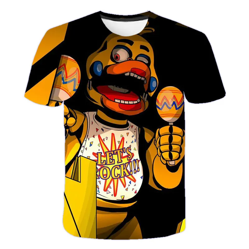 FNAF/новые детские футболки с героями мультфильмов Детская футболка 3D принтом