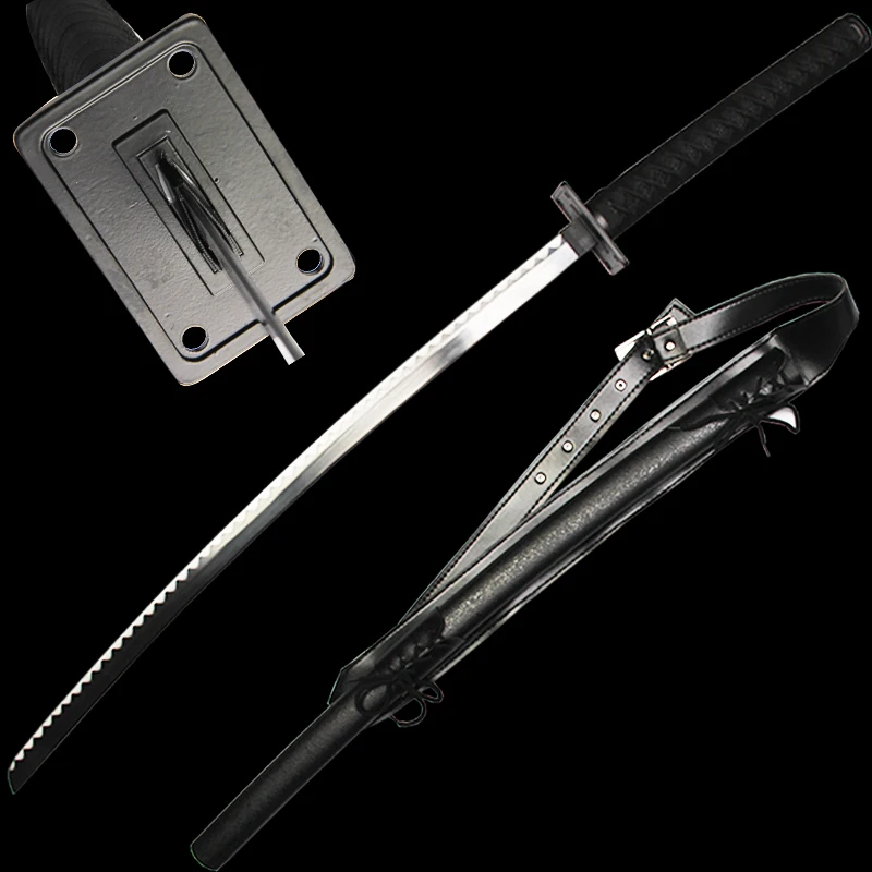 Бесплатная доставка косплей настоящая сталь черная катана 41 'анимация