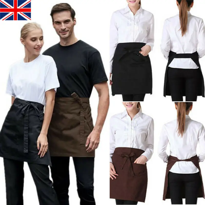 Половина С высокой талией Фартук официанта фартук для официанток с карманами