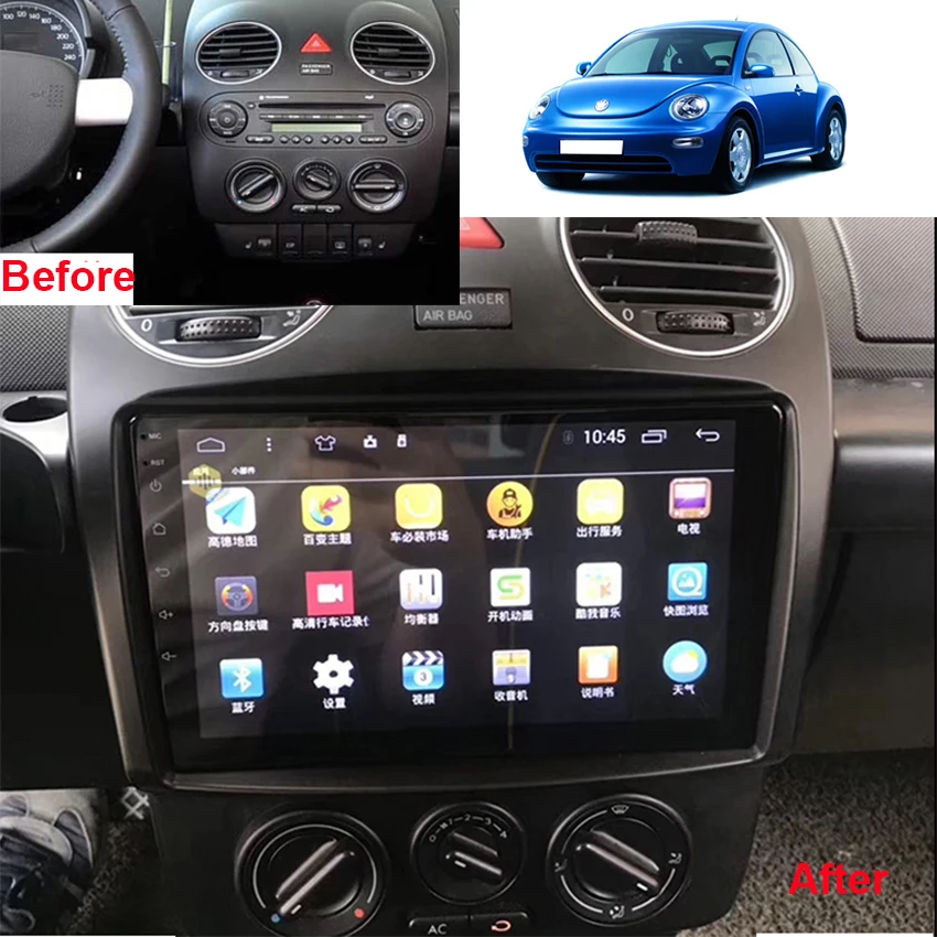 Автомобильный радиоприемник Android мультимедийный плеер для Volkswagen Beetle тип 1