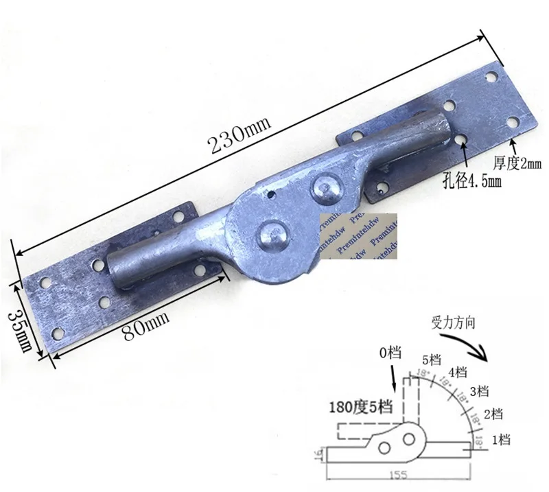 180Deg 5Posi Flat 2 шт.(1 пара)/Лот складной храповик диван петля для стула для подлокотника спинки 5 позиционируется сварные крепления L пластины - Цвет: 180Deg 5Posi Flat