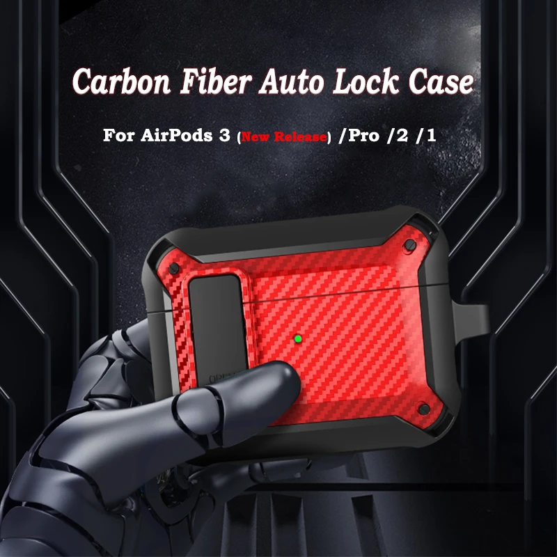 

Cover For AirPods 3 Case Shockproof Protective Case Covers For AirPods 3 pro 2 1 Secure Lock Clip with Keychain Accessories man
