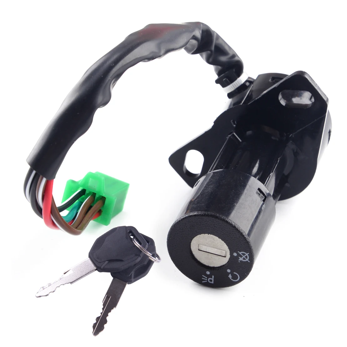 Motorcycle Security 6 Wires Ignition Switch Lock With 2 Keys Set Fit For Suzuki GS125 Accessories