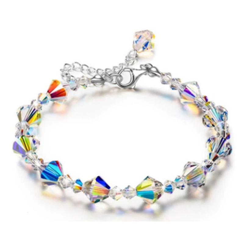 Необычный натуральный браслет с драгоценным камнем растягивающиеся бусины