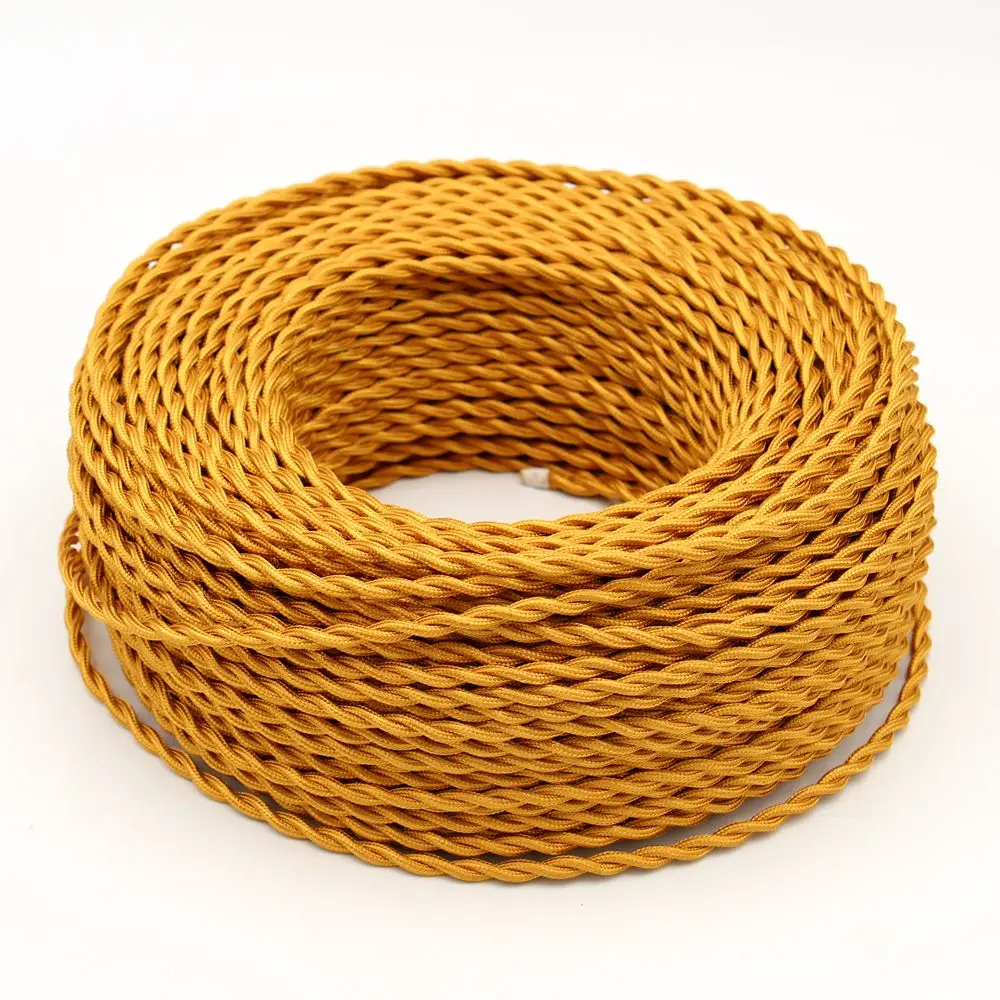 110 240V 2 жильный винтажный светильник ый шнур из ткани Плетеный провода витой