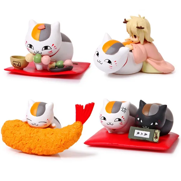 4 шт./компл. японское аниме игрушки модели героев мультфильма куклы|japanese anime|nyanko