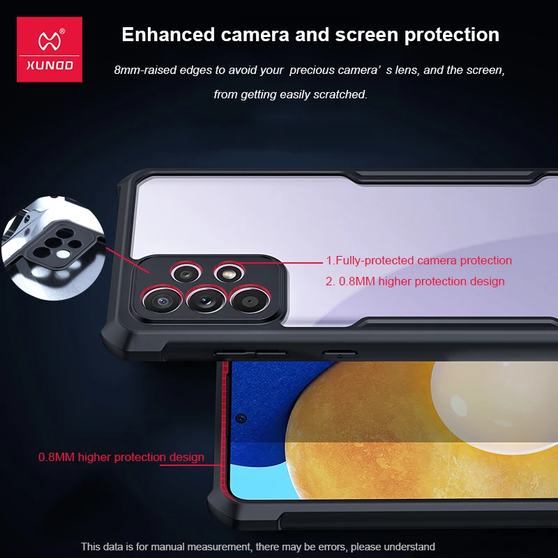 Xundd Case For Samsung Galaxy A52 A52S A72 Case Shockproof Transparent Bumper Phone Cover For Samsung A52 A72 A52s Cover Funda