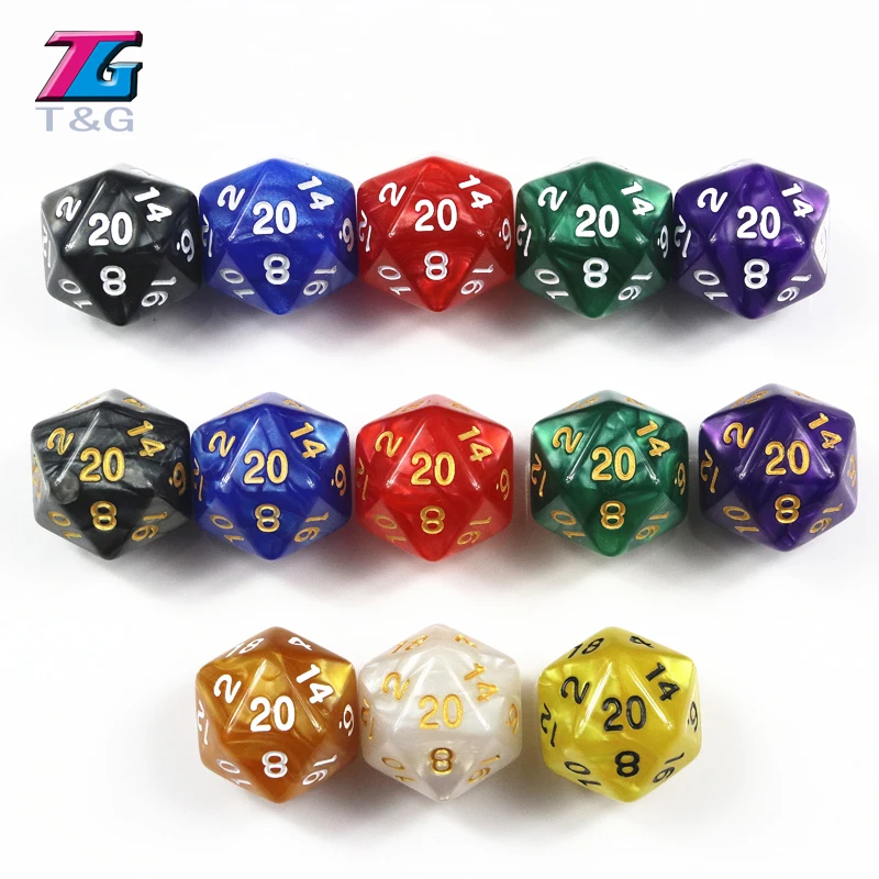Brand New 10 Pcs/set D20 Dice for Rpg 20 Faces Games Dices Rich Colors Desktop Game Dnd Playing | Спорт и развлечения
