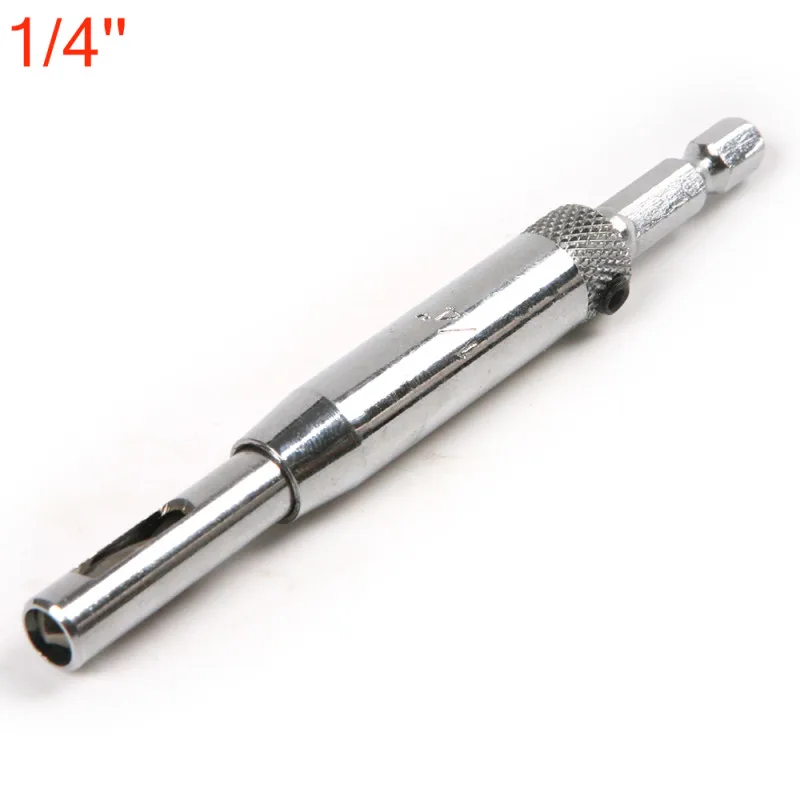 Hole diameter 6.3mm 1 шт. сверло для центра дверного шкафа Самоцентрирующийся шарнир Таппер шестигранное сверло Дырокол деревообрабатывающий инструмент 5/6"-1/4" - Цвет: Hole diameter 6.3mm