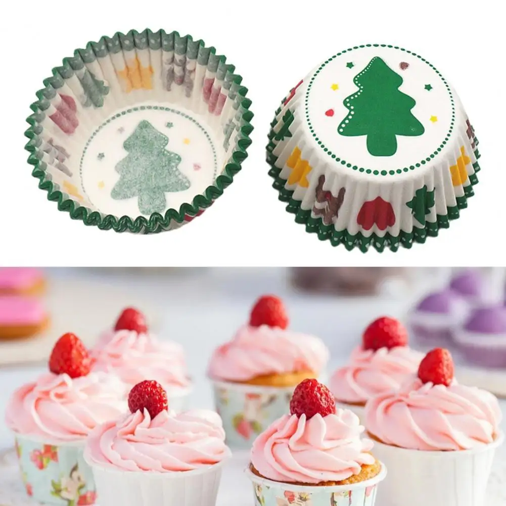 

500Pcs Tree Pattern Muffin Cup Food-grade Paper Decorating Wrap Cupcake Liner Kitchen Tools Bakeware Cooking Eco-friendly Tool