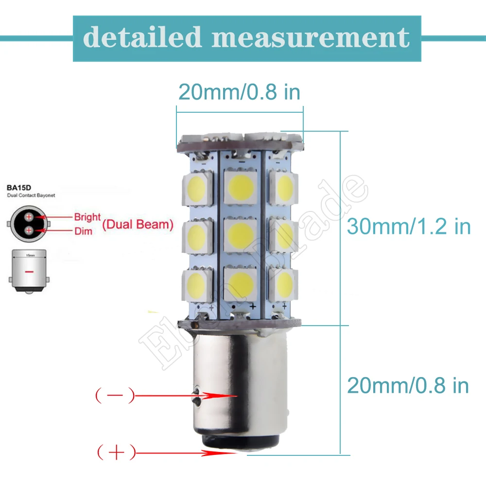 Фото 1x1157 BA15D BAY15D 27SMD 5050 светодиодный лампы 1142 мотор автомобильный резервный задний стоп-сигнал светильник поворотные парковочные сигнальные лам... №3