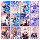 Алмазная живопись 5d сделай сам фиолетовая эверсадовая версия фильма аниме постер Алмазная мозаика вышивка крестиком наборы домашний Декор подарок