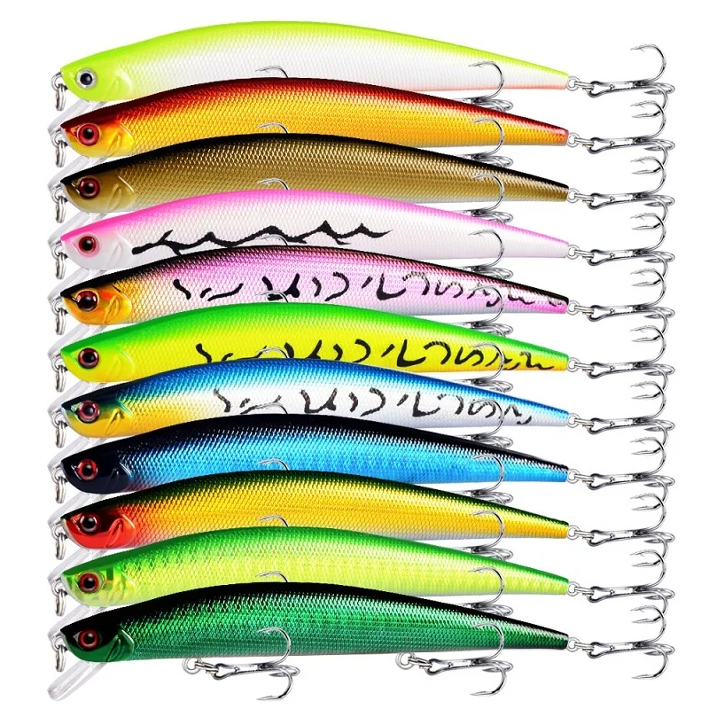 

1Pcs Minnow Fishing Lures Hard Bait 12.5cm 12g Jig wobbler Bass Pike Lure Plastic Artificial Baits for Fishing Tackle Crankbait