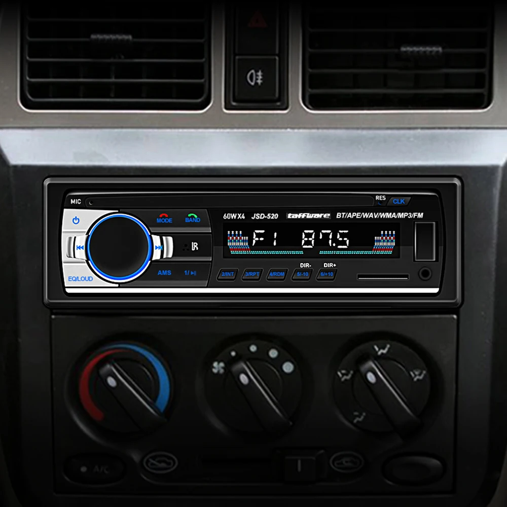 

AMPrime Car Radio Bluetooth FM Stero Radio USB SD AUX Audio Player Auto Electronics Subwoofer In-Dash 1 DIN Autoradio ISO 12Pin