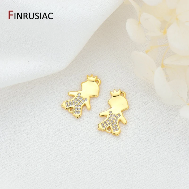 

2021 New Pave Setting Colored Zircon Boys/Girls Pendants, DIY Necklaces, Bracelets Jewelry Making Accessories Wholesale