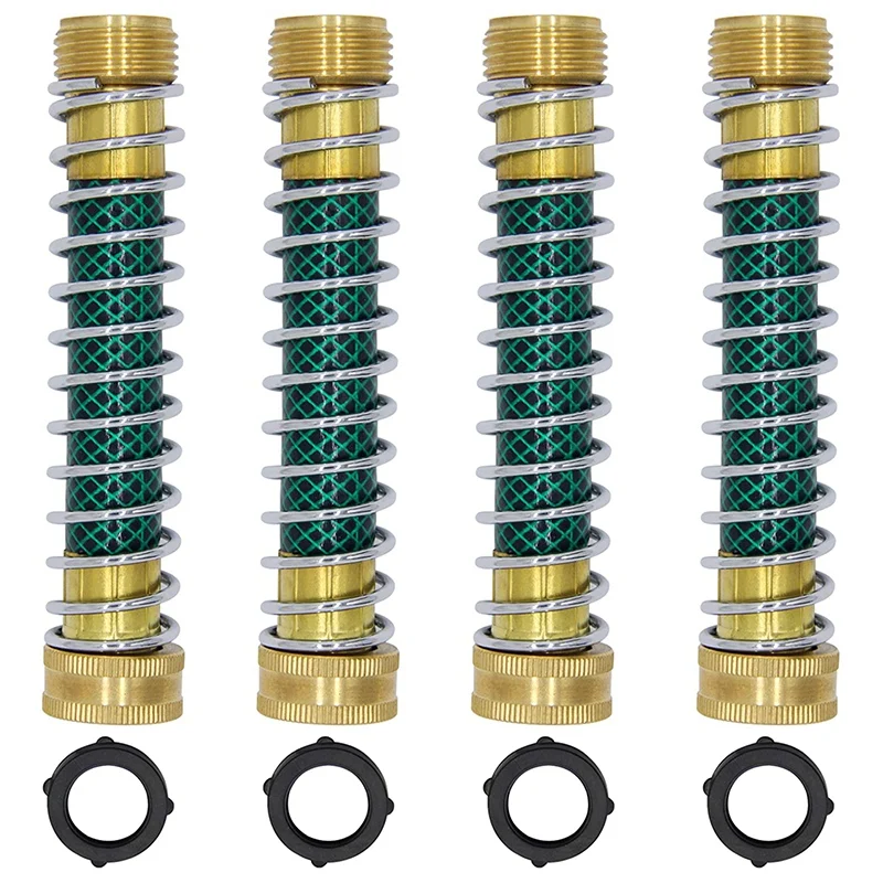 

Garden Hose Protector, Garden Hose Extension Adapter, Hose Saver Kink Protector with Coil Spring, 4 Pack
