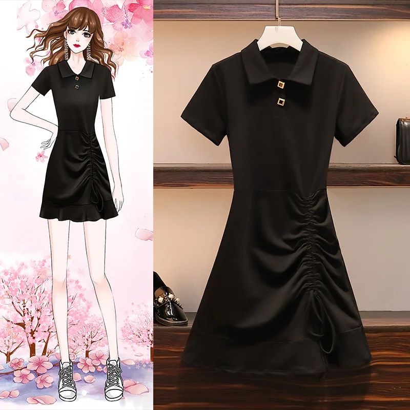 

Large size women's dress 2021 summer new fat sister mm Slim age reduction FAIRY DRESS gentle wind dress