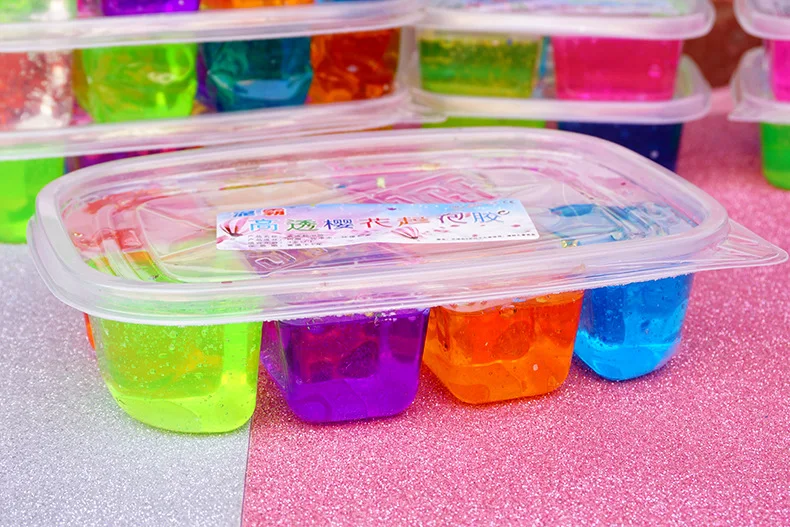 DIY Магический кристалл слизь игрушки поставки прозрачный пушистый пенный гель Пластилин облако эластичный мяч глина Песочный набор для детей 8 Сетка 680 г