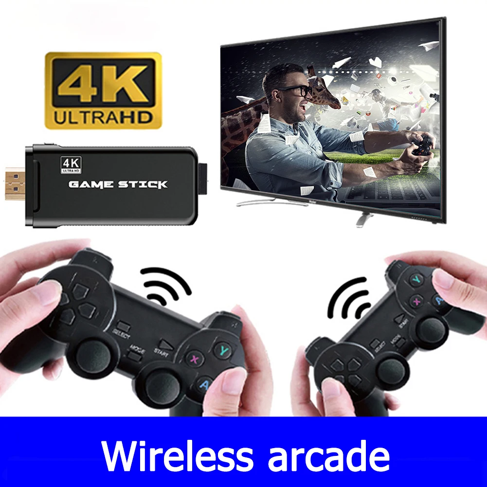 

Игровая консоль в ретро-стиле, беспроводной контроллер 4K для двух игроков, поддержка HDMI, HD выход, для дома