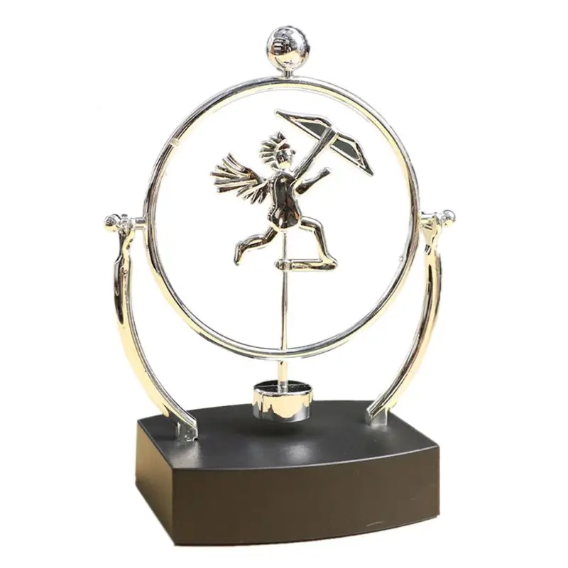 

2021 New Electronic Perpetual Motion Desk Toy Home Decoration Creative Metal Rotating Newton Chaotic Pendulum