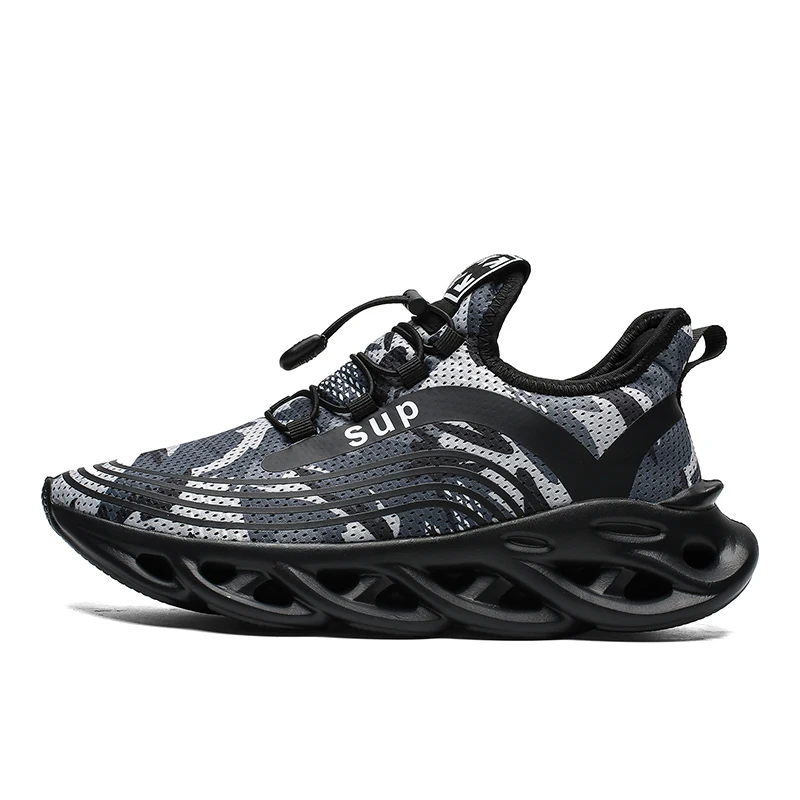Беговые кроссовки нескользящий светильник Zapatos крутой Корейский мужской черный
