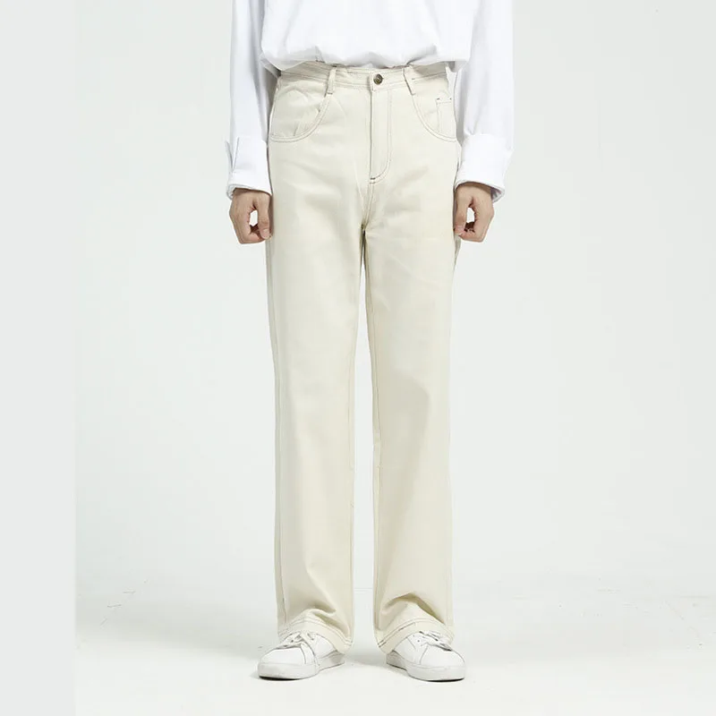 

Мужские Винтажные повседневные Прямые джинсовые брюки мужские женские мужские уличные свободные базовые джинсовые брюки в стиле хип-хоп п...