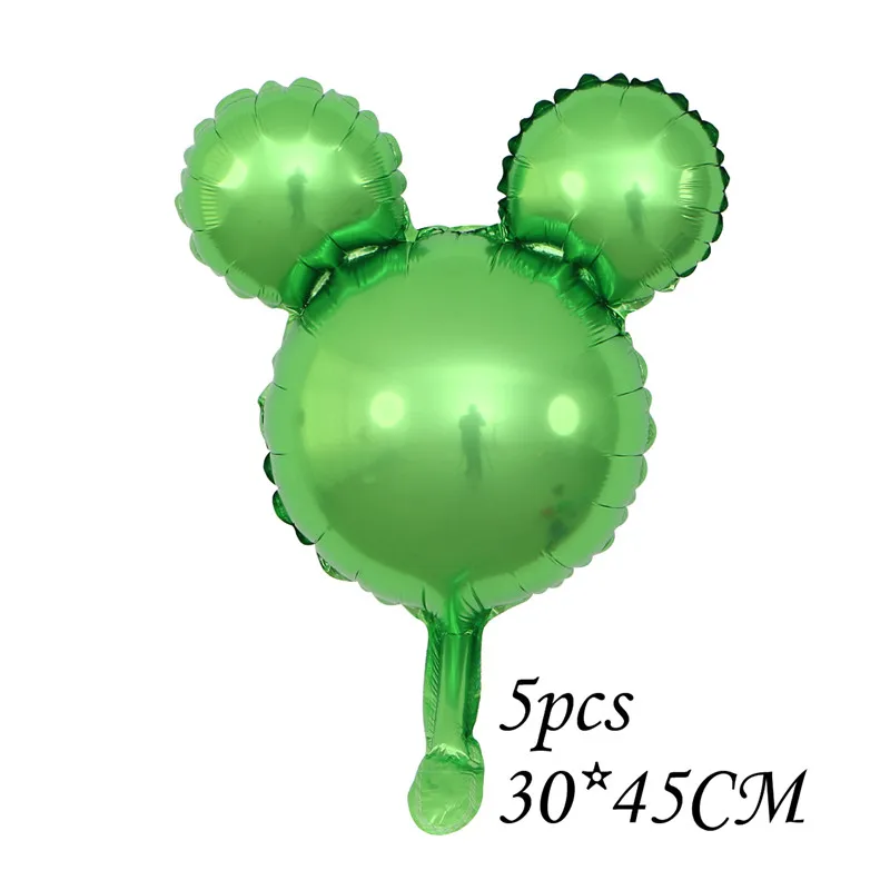 5pcs head 112 см гигантский Микки Минни Маус фольгированный шар мультфильм день рождения украшения дети ребенок душ вечерние игрушки - Цвет: 5pcs head