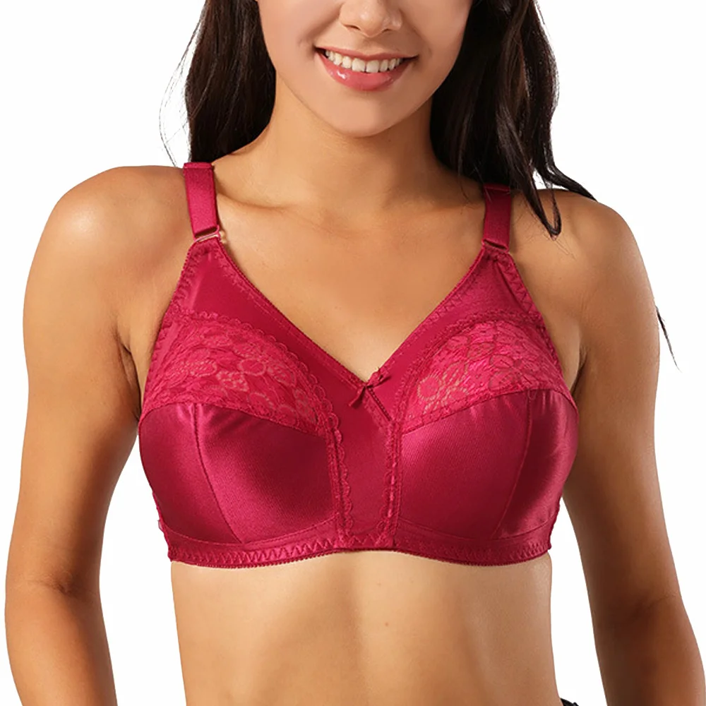 TELIMUSSTO красный кружевной бюстгальтер с полной чашкой большого размера женское