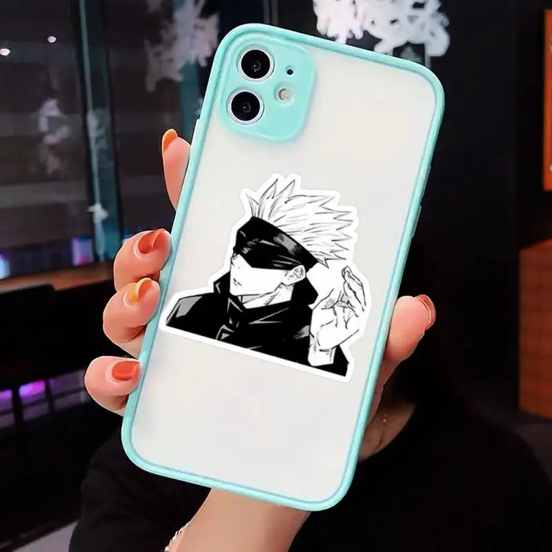 

Japanese Anime Jujutsu Kaisen Phone Cases matte transparent For iphone 7 8 11 12 plus mini x xs xr pro max cover