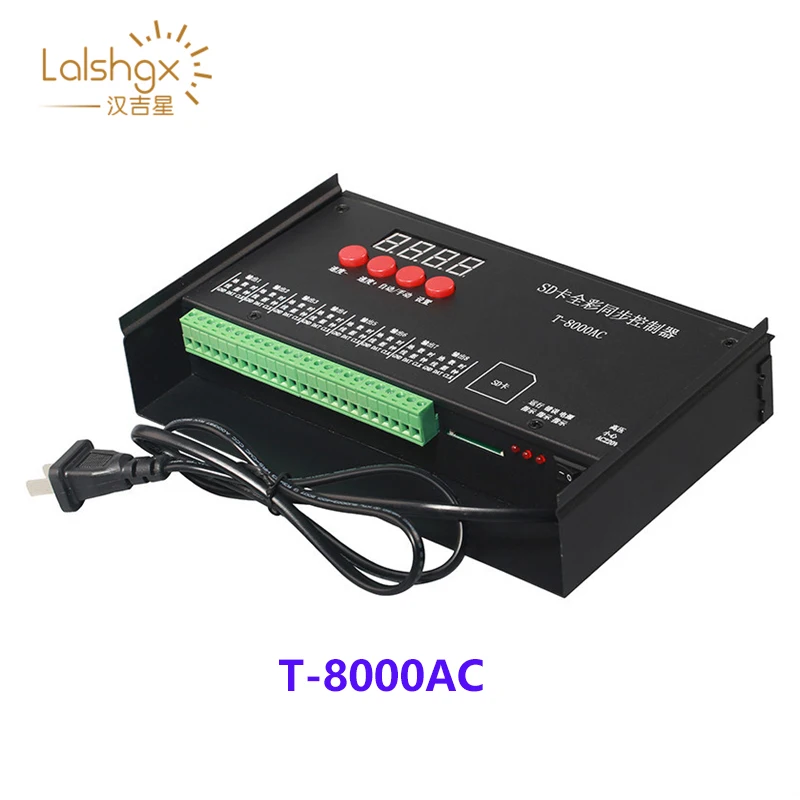 Высококачественный контроллер для SD карты T8000 AC110 240V WS2801 WS2811 LPD8806 макс. 8192