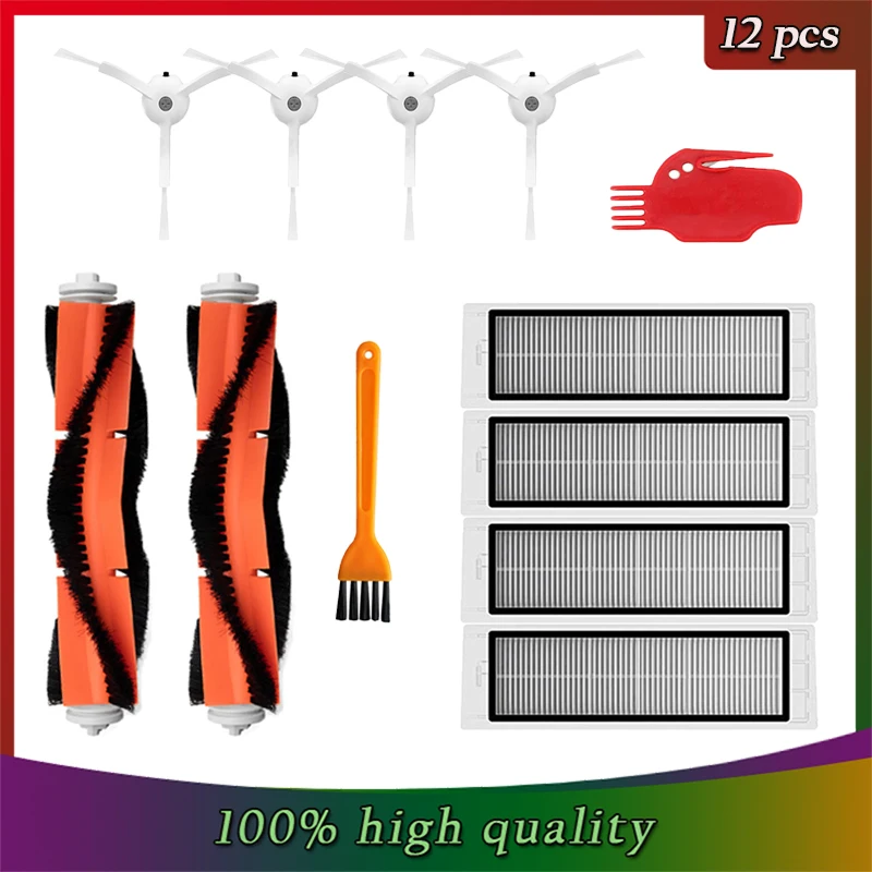 

Main Brush, HEPA Filter, Cleaning Tool for Xiaomi Roborock S5Max S50 S55 S6 S4 S5 S6Max E4 Robot Vacuum Cleaner Accessories