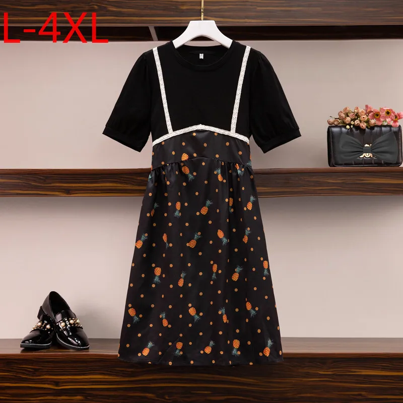 

Женское платье с коротким рукавом, круглым вырезом