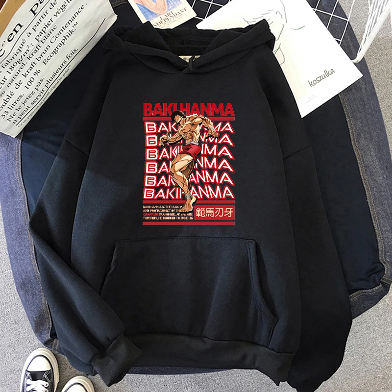 

Anime Yujiro hanma's gym hanayama Hoodie Streetwear Baki the Grappler Sweatshirt Unisex Grafische Top Harajuku hip hop tops