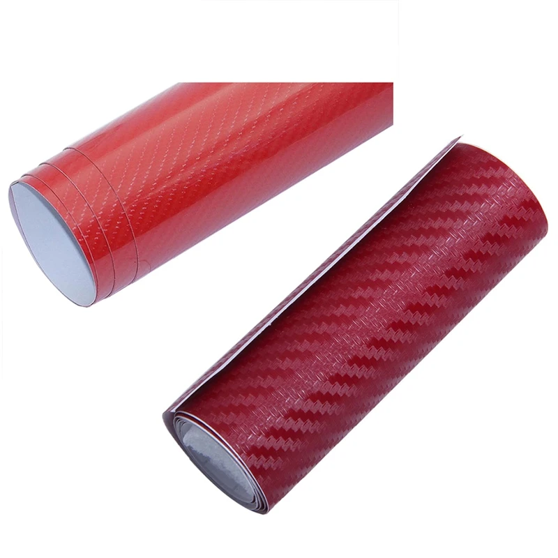 

2 Pcs Carbon Fiber Car Vinyl Film Motorcycle Car Stickers Accessories, 10 X 152Cm & 70 X 10Cm