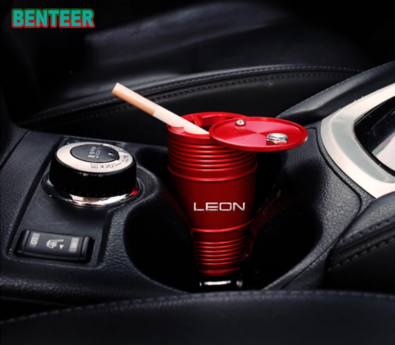 

Metal Car Ashtray Sticker For SEAT LEON Car Accessories