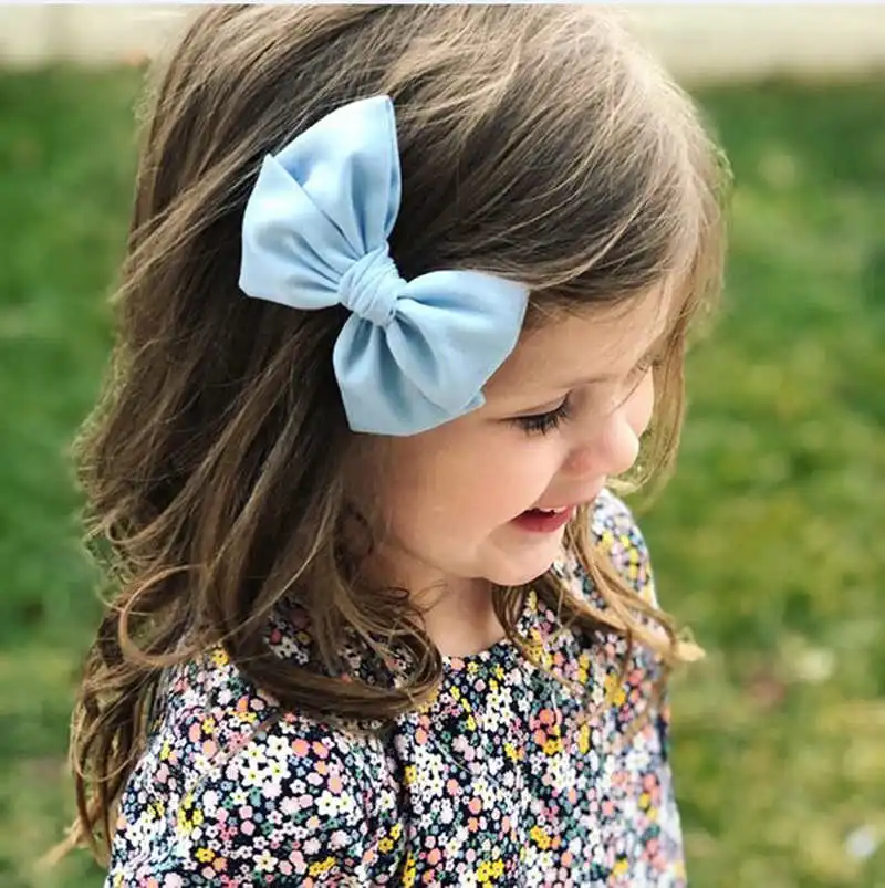 YUXIC 6 шт./лот бант Детские заколки Твердые клетчатые банты с цветами волосы для