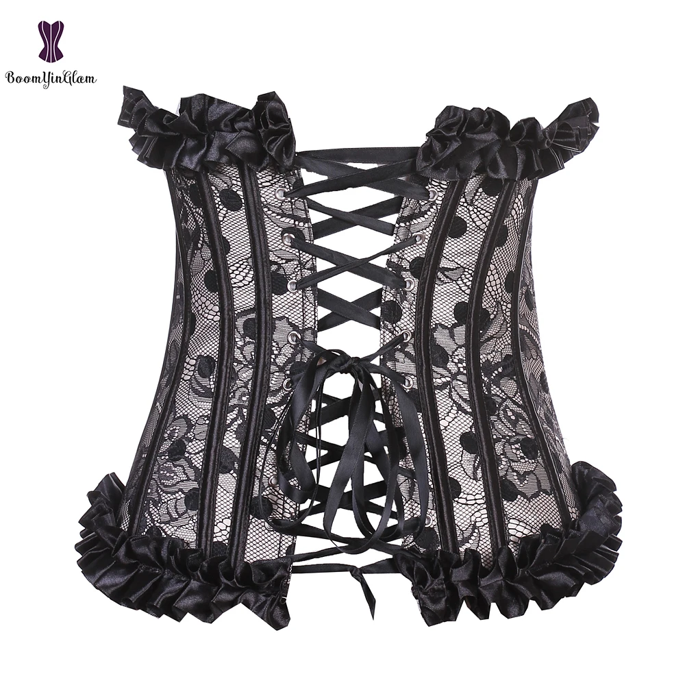 Корсет в горошек корсет с оборками со шнуровкой для похудения бюстье косточками