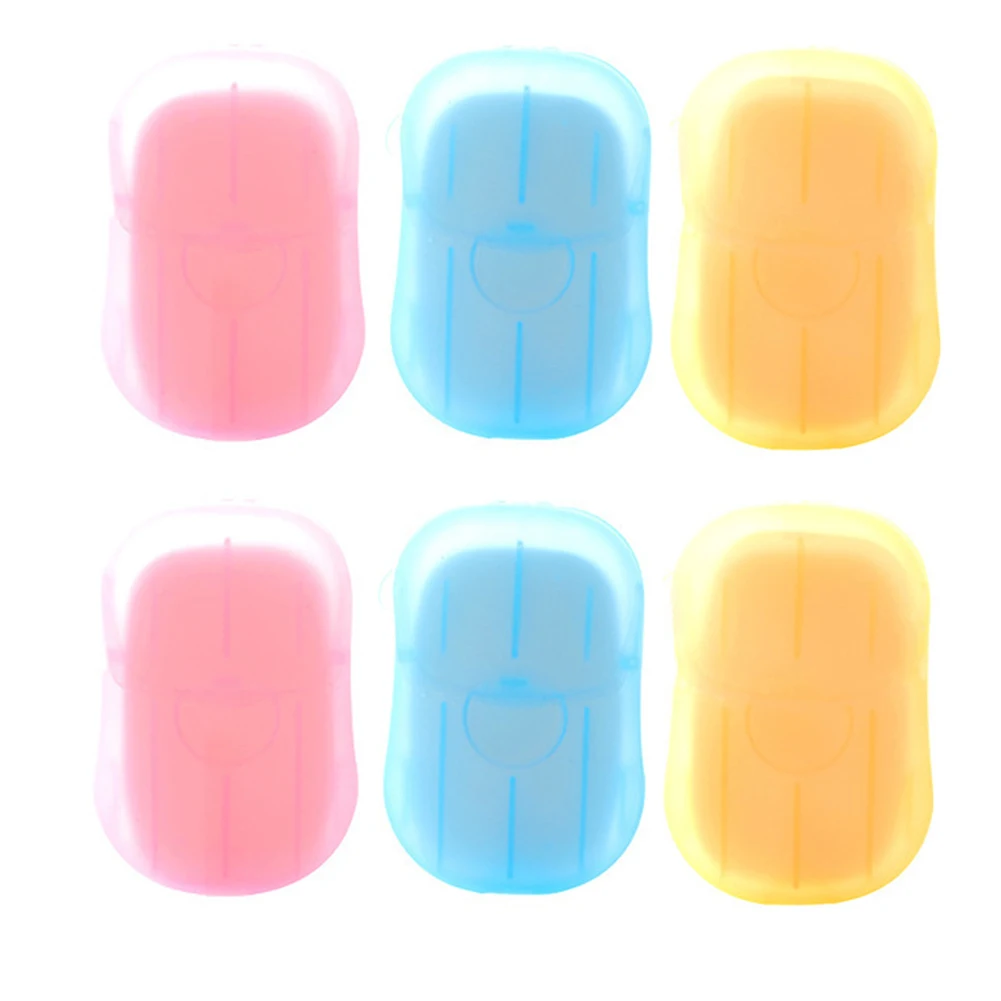 

60 PCS New Convenient Disposable Outdoor Mini Home Hand Washing Shower Paper Soap Scented Travel Scented Slice Cleaning Sheets