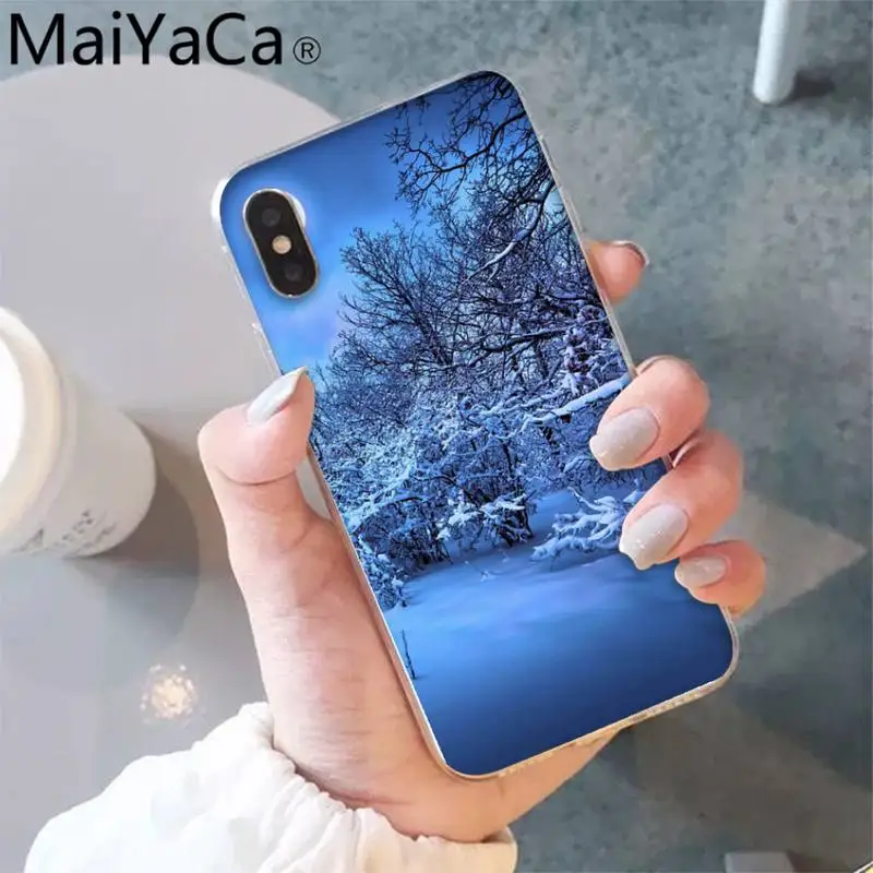 

MaiYaCa Scenery Snow Phone Case shell for iPhone 5S 8 7 6 6S Plus X XS MAX 5 SE XR 12 11 pro promax fundas