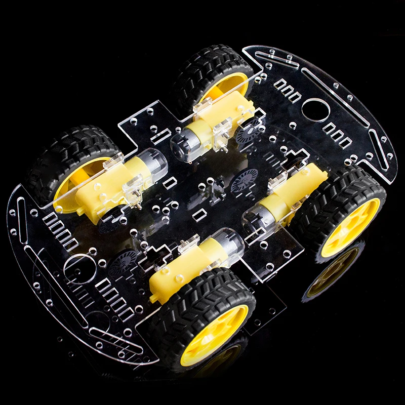 1/set 4WD Smart Robot Car Chassis Kits TT motor Single-layer double-layer trolley chassis For Arduino kit | Электронные