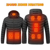 2459 areas heated jacket men winter outdoor smart heating cotton women electrical usb heating jacket for camping waterproof
