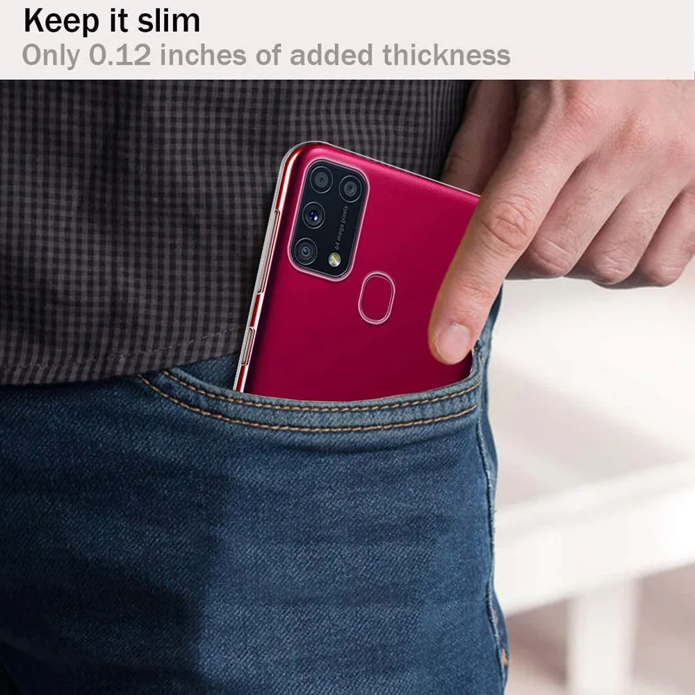 Мягкий силиконовый чехол для Samsung Galaxy M23 M11 M21 M21S M31 M31S M32 M51 M52 M62 прозрачный