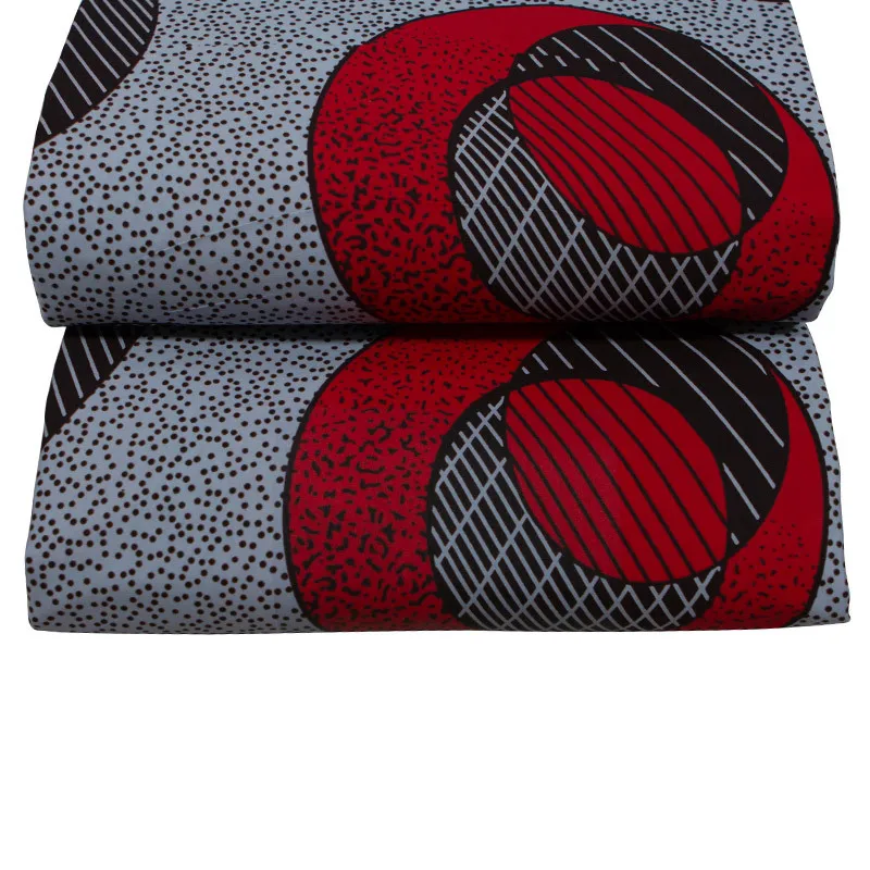 Красивый красный и фиолетовый принт чистый хлопок африканская Анкара высокое