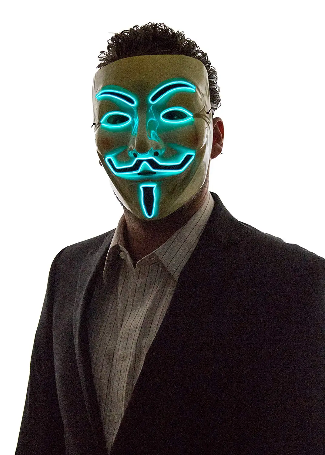 Светодиодный светильник для маски Vendetta Anonymous маска Guy Fawkes один размер|Шутки и