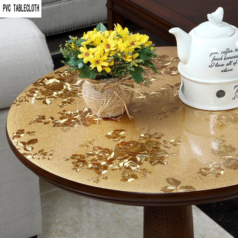 ПВХ материал на заказ круглый стол коврик скатерть для кофе матовое мягкое