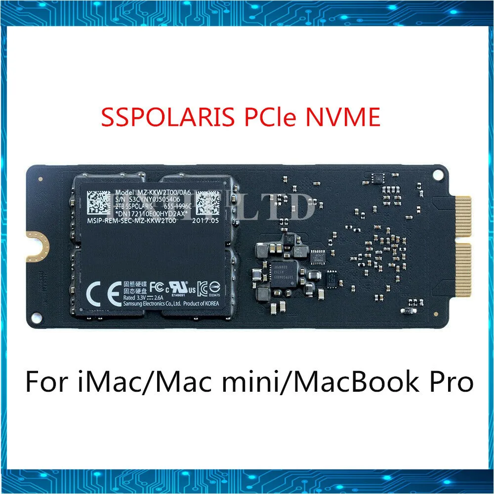 Обновленный комплект для Apple SSD 256 Гб NVMe PCIe 3 0 655 1993 MZ KPW2560 MacBook Pro Retina Mac Для iMac